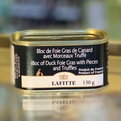 Lafitte: Duck Foie Gras Bloc 30% Morceaux with truffles